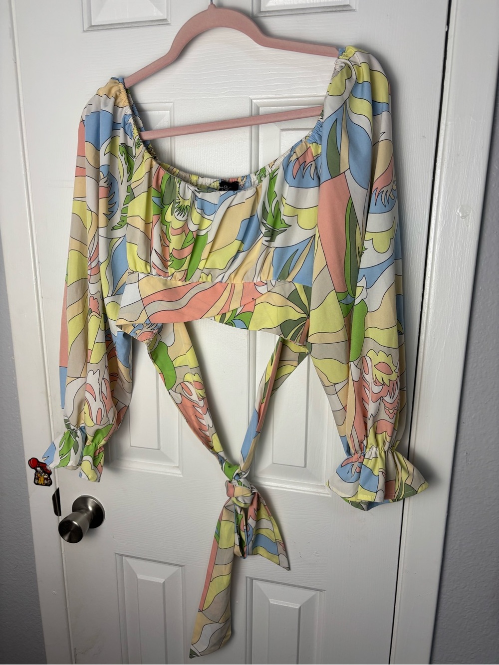 Milk & Honey multicolored crop top Size Medium